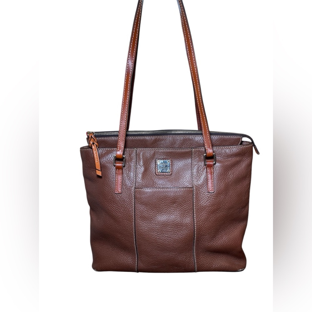 Dooney & bourke pebble grain Lexington shopper tote brown leather purse